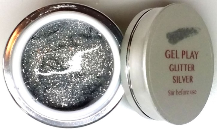 UV/LED Gel Play Glitter Silver 4g