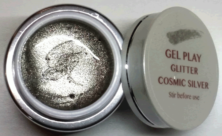 UV/LED Gel Play Glitter Cosmic Silver 4g