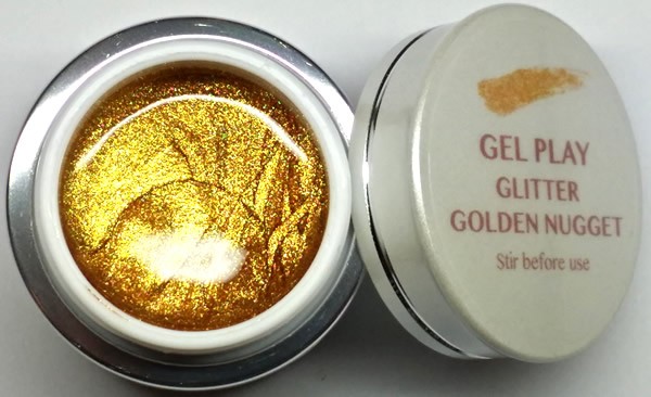 UV/LED Gel Play Glitter Golden Nugget 4g