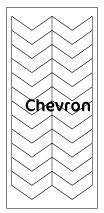 French Schablonen Top Qualität Chevron, 5er Pack