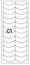 French Schablonen Top Qualität G1 5er Pack