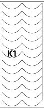 French Schablonen Top Qualität K1, 5er Pack