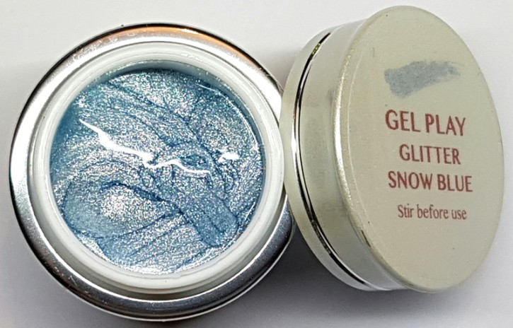 UV/LED Gel Play Glitter Snow Blue 4g
