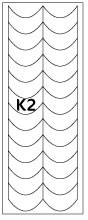 French Schablonen Top Qualität K2, 20er Pack