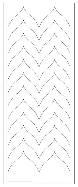 French Nail Forms, Top Quality, Romantic Chevron, pack of 5