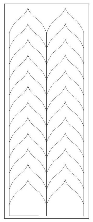 French Schablonen Romantic Chevron, Top Qualität, 5er Pack