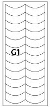 French Schablonen Top Qualität G1, 20er Pack