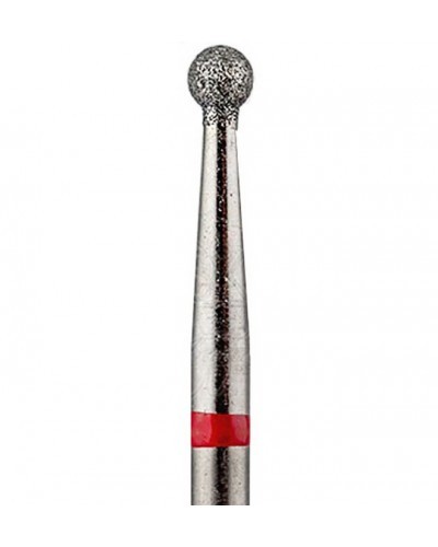 Fräseraufsatz Kugel rot (fein) 2.5mm