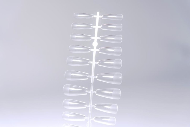Long-Coffin Clear Soft Gel Tips 240 Stk.