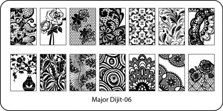 Stamping Schablone Major Dijit 06