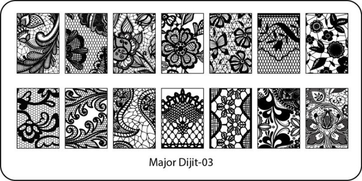 Stamping Schablone Major Dijit 03