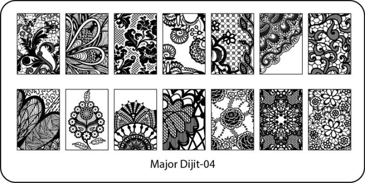 Stamping Schablone Major Dijit 04