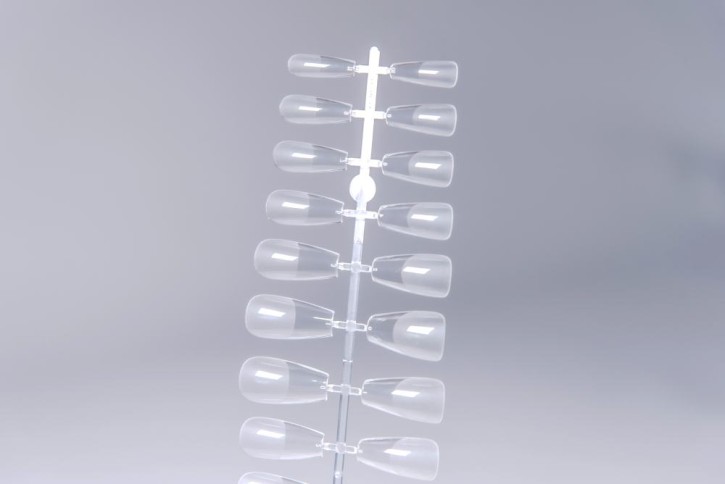Medium-Coffin Clear Soft Gel Tips 240 Stk.