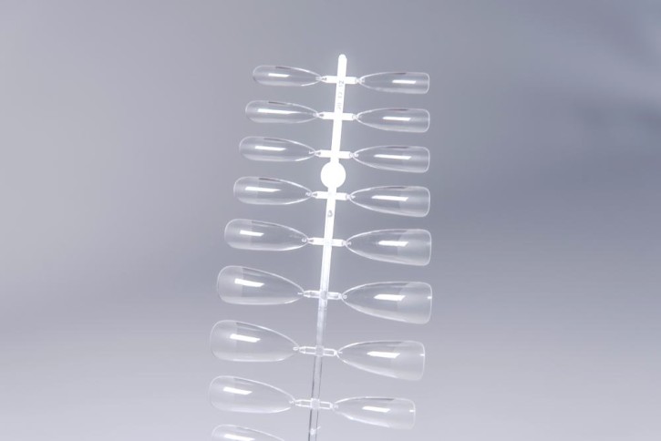 Medium-Stiletto Clear Soft Gel Tips 240 Stk.