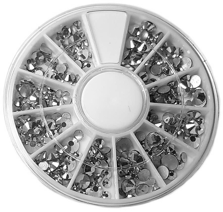 Strass Wheel "Metallic Silver", mixed sizes