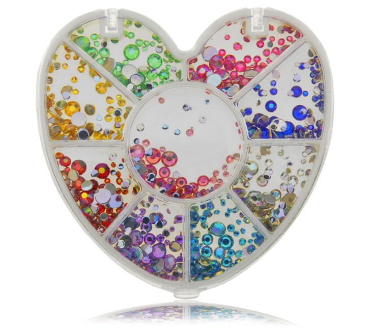 Strass Rhinestones Set, grandi e piccoli, 9 colori