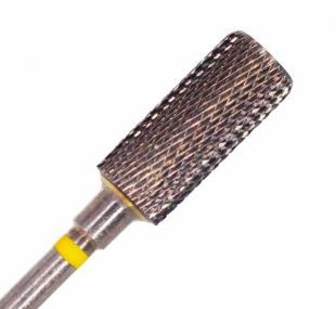Profi Hartmetallfräser Trommel gelb für Gelnägel